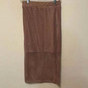 Forever 21 pink mesh pencil skirt